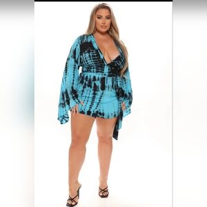 Fashion Nova tie dye romper